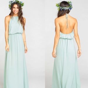 Show Me Your Mumu Heather Maxi Gown, Mint Large